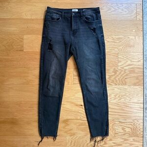 Kensie Jeans Vintage Luxe The Ultimate High Rise Skinny Washed Black Gray, 10/30